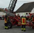 Die Rettung über die Leiter ist immer ein Hingucker
