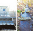 Die beiden bestehenden Wasserwerke in der Suhre:. Seit 2017 produziert die Gemeinde Schöftland Strom mit einer »Wasserschnecke» (l.). Für die Fische ist eine Treppe notwendig, wie diese in Hirschthal. (Bilder: rc.)