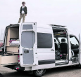 Im 2019 auf Reportage in den USA: Ein Roadtrip mit einem Van, der zu einem Wohnmobil inklusive Pop-up-Fotostudio umgebaut worden war.