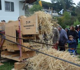 Dreschen nach alter Manier: Viele ältere Besucher erinnern sich noch daran.