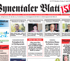 Titelseite Wynentaler Blatt 32/2016