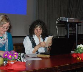 Claudia Gobetti, Jacqueline Joray und Cécile Schor am Vorstandstisch