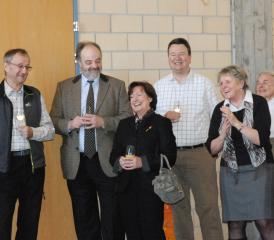 Gute Laune am Neujahrsapéro - mit Nationalrätin Sylvia Flückiger.