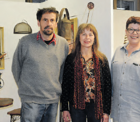 Daniel Suter, Metallobjekte; Regina Haller Suter, Bilder; und Susanna Eichenberger, Papierobjekte (Bild: el.)