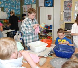 Alle Schüler waren emsig an der Arbeit