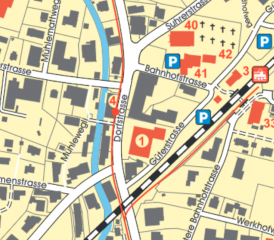 Kartenausschnitt Ortsplan Oberentfelden