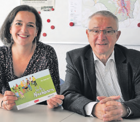 Sind gespannt auf die Resonanz auf den «Tag der Nachbarn»: Projektleiterin Natalie Ammann und Martin Heiz blicken dem 19. Mai erwartungsvoll entgegen. (Bild: mars.)