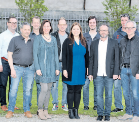 Das nicht ganz komplette OK, denn Markus Würgler war am ersten Sitzungstag verhindert (v.l.): Ueli Watzel, Peter Zürcher, Dieter Bär, Katja Struck, Daniel Hunziker, Kornelia Tanner, Markus Stutz, OK-Präsi Johannes Lehner, David Faes und Daniel Brunner. (Bild: Remo Conoci)