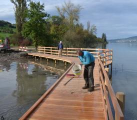 Neuer Fussgängersteg im Gebiet Ägelmoos