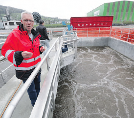 Klärwart Patrick Greiner, ARA Reinach (Bild: Remo Conoci)
