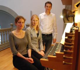Nadia Bacchetta, Jolanda Hoffmann, Philipp Stössel (v.l.) begeisterten beim 3. Anlass "Orgel meets wine"