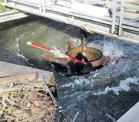 Wasserwirbel Kraftwerk Schöftland wurde ebschädigt (Bild: zVg.)