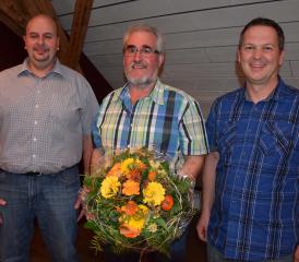 Der Schöftler Vizeammann Thomas Buchschacher (v.li.) verabschiedete Peter Trittibach und hiess Pascal Müller willkommen.