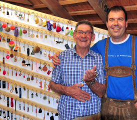 Zwei, die sich verstehen: Hausherr Pfanni (rechts) und Sammler Disli. Bild: msu.