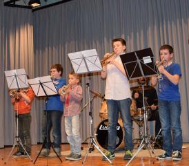 Die Blechbläser in Aktion