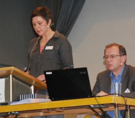 Die Präsidentin Sonja Morgenthaler und der Geschäftsleiter Daniel Weber