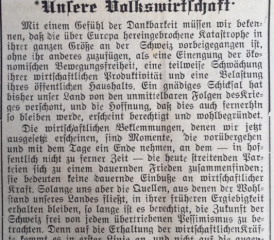 Zeitungsausschnitt Wynentaler Blatt Nr. 52/1916