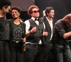 Der singende Teil der Musiker (v.l.) Nubya, Freda Goodlett und Marc Sway, berührten das Publikum mit ihren fantastischen Stimmen. (Bilder: emo Conoci)