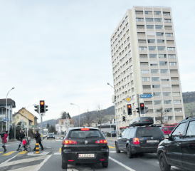 Hochhauskreuzung Reinach (Bild: msu)