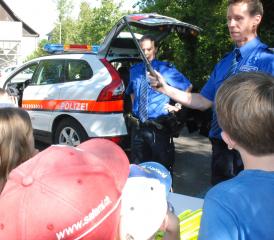 Die Utensilien der Polizei waren besonders interessant