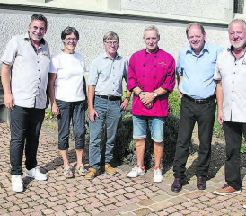 Sorgten für einen tollen Event: (v.l.) Hans-Peter Urech, Maja Petrus, Peter Siegrist, Renato Granzotto, Rudolf Lehnherr, Hansruedi Härri.