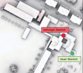 Der neue Standort befindet sich ausserhalb des Gebäudes. (Bild: zVg.)