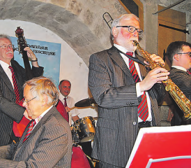 Jazz im Wald mit den Bridge Pipers: Zu sehen und zu hören am Samstagabend beim Waldhaus im Niedetel. (Bild: zVg.)