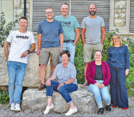 Das bewährte Organisationskomitee des Conaction-Anlasses: Von links nach rechtsstehend Roman Holenstein, Marcel Hauri, Daniel Galliker, Marco Kunz, Lis Lüthi, sitzend Trudy Müller, Céline Reinmann. (Bild: aw.)
