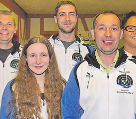 Erfolgreiche Aargauer Spitzenschützen in der Saison 2018: (von links) Dieter Grossen, Vanessa Zürcher, Christian Klauenbösch, Patrik Hunn und Christian Vock. (Bild: wr)