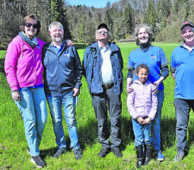 Das Team der Schützengesellschaft Staffelbach organisierte den Tag des offenen Schützenhauses: Judith und Thomas Scheuzger, Alt-Schützenmeister Marc Fischer, Birgit Amsler und Schützenmeister Fabian Mathieu v. l. (Bilder: aw.)