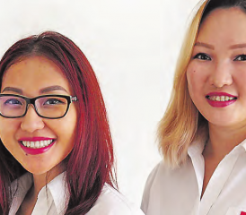 Michid Honegger (l.) und Ochirmaa Käser übernehmen die «Spar»-Filiale in Schöftland. (Bild: zVg.)