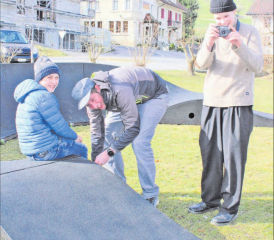 Gemeinsam: Nero und This Rohr mit Vincent Eugen Schwyter.