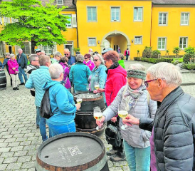 Kam sicher nicht zu kurz: Wein degustieren in Meersburg. (Bild: zVg.)