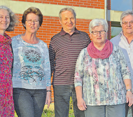 An der diesjährigen Generalversammlung des Altersheimvereins Gränichen wurden gewählt (v.l.): Isabella Storchenegger, Rita Kaufmann, Kurt Hirt, Sonja Pascut und Alice Ruch. (Bild: zVg.)