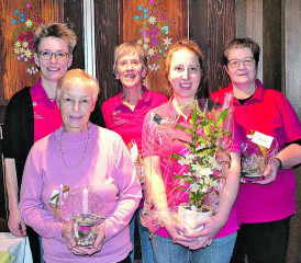 Die Frauenriege Schlossrued mit (v.l.n.r.) Martina Hunziker, Lisabeth Bolliger, Barbara Weber, Agnès Bühlmann und Uschi Haller freuten sich über die erfolgreiche Generalversammlung. (Bild: zVg.)