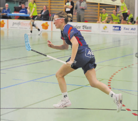 Als beste Spielerin ausgezeichnet: Die Reinacherin Michelle Setz erzielte einen Hattrick. (Archivbild: Roland Jaus)