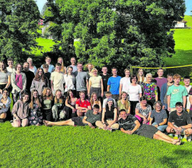 Fröhliche Stimmung in Beatenberg: Das Sommerlager fand ausnahmsweise im Berner Oberland statt. (Bild: zVg.)