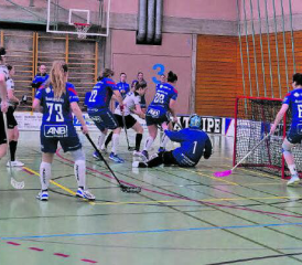 Viel Verkehr vor dem Reinacher Tor: Eine Bernerin beschäftigt die Oberwynentaler Abwehr im Alleingang. (Bild: zVg.)