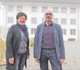 Gemeinsam im Wahlkampf I: Thomas Buchschacher (FDP) kandidiert als Gemeindeammann, Gertrud Müller (SVP) möchte Vizeammann werden.