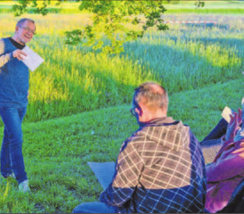 Theaterluft schnuppern: Hier mit Regisseur Nicolas Russi anlässlich eines Workshops im Frühjahr 2021. (Bild: zVg.)