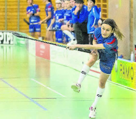 Dynamisch und präzis: Luana Hagmann im Spiel gegen das zweite Team der Red Ants Winterthur. (Bild: Roland Wick/zVg.)