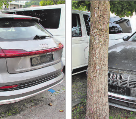 Seit circa vier Monaten blockiert der Audi einen Parkplatz vor dem Gemeindehaus Oberkulm. Doch der Verursacher ist nicht auffindbar.
(Bilder: rms.)