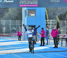 Anja Grossmann holt sich mit der Zieldurchfahrt in Montreux einen weiteren Titel. (Bild: Ines Dufaux/zVg.)