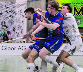 Vergeblicher Einsatz in Fribourg: Der UHC Lok Reinach verliert Playoff-Spiel Nummer 3 – Am Samstag wartet die Revanche. (Bild: Roland Wick)