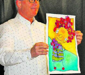 Die drei Sujets: Jules Giger, Franz Frischlin und Beni Weber präsentierten die Bilder für das neue Frühlingskartenset. (Bilder: grh)