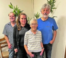 Der Vorstand: Max Urech, Co-Präsident, Heidi Salm, Kasse/Mutationen, Rosmarie Röthenmund, Aktuarin, und Markus Thomann, Co-Präsident. (Bild: zVg.)