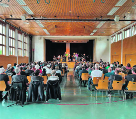 Rund 200 Besucherinnen und Besucher genossen die Darbietungen der Musikschule Kulm und der Musikgesellschaft Gontenschwil. (Bild: zVg.)