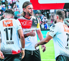 Ein starker Olivier Jäckle könnte im Aufstiegskampf den Unterschied machen: Der 30-Jährige gibt am Donnerstagabend im «FC Aarau Fan-Podcast» Auskunft über die Ziele des FC Aarau (www.fcaarau-fanpodcast.ch). (Bild: Sarah Rölli)