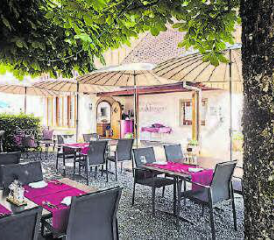 Lauschig unterm Kastanienblätterdach: Die Gartenterrasse. (Bild: Colin)