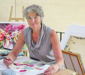 Hobby-Künstlerin: Katharina Eppenberger in ihrem Atelier in Oberkulm. (Bild: k.a.)
